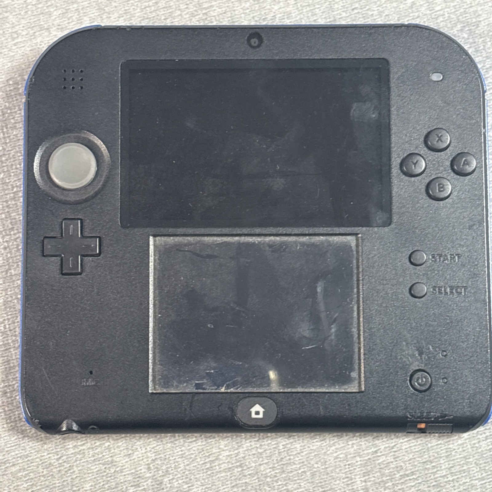 Nintendo 2DS Black & Blue Console Tested Working With Case & Charger
