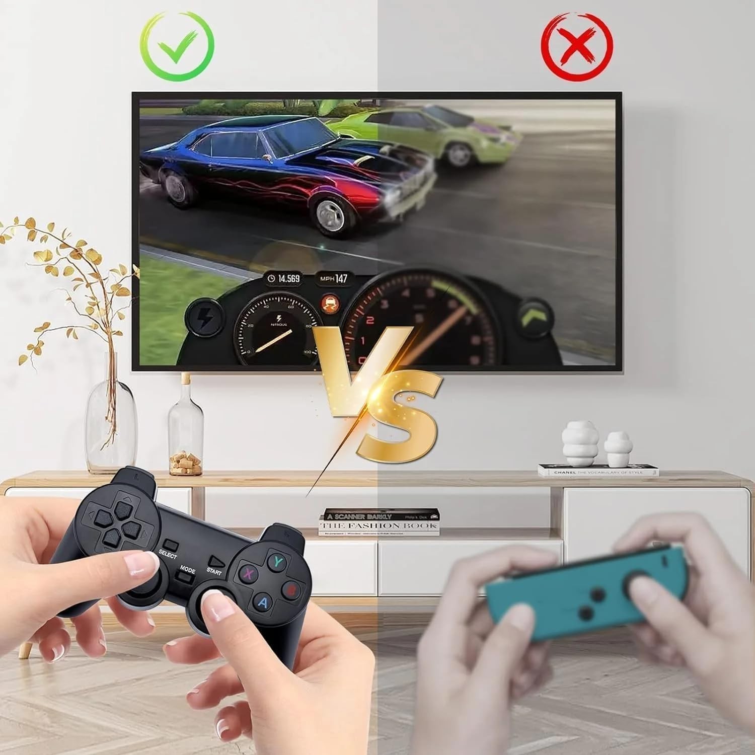Plug & Play Retro Game Stick – 2026 Console with Dual Controllers & 20,000 Games