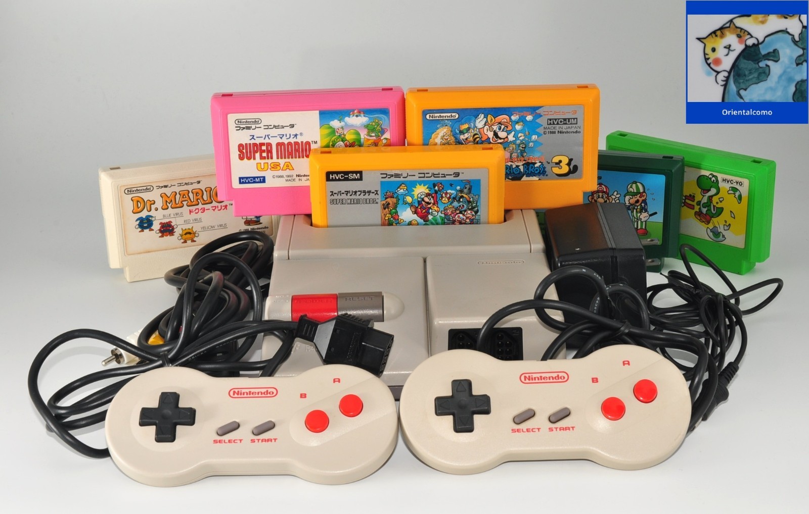 Nintendo New Famicom Console HVC-101 NES with Super Mario 6 Games Region JP