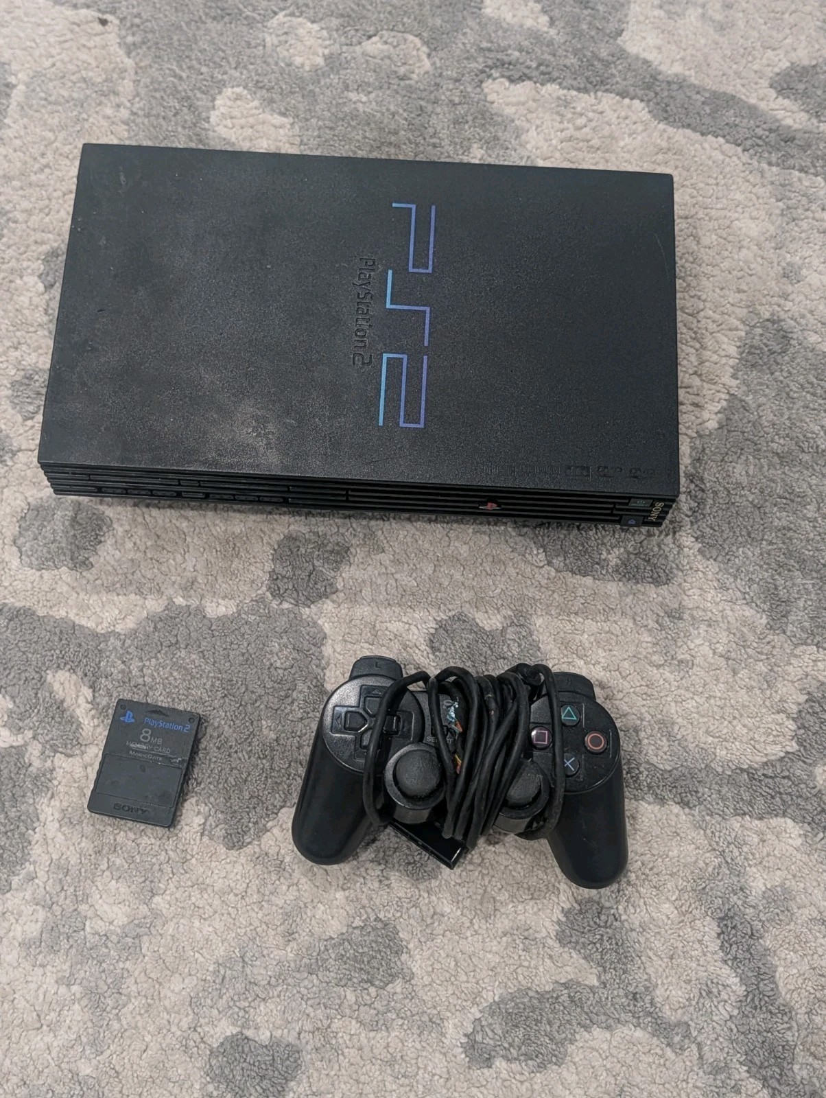 Sony PlayStation 2 PS2 W/ Controller & 8 MB Memory Card *NO HARF DRIVE UNTESTED*