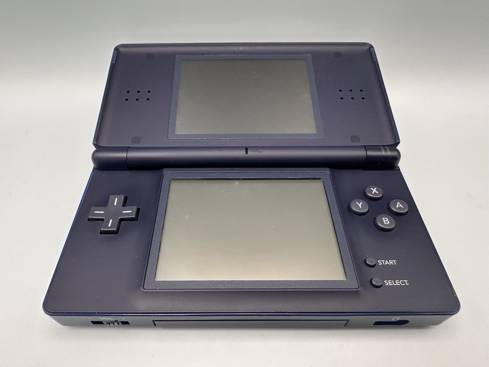 Enamel Navy Nintendo DS Lite Console USG-001 – original slot cover, new charger