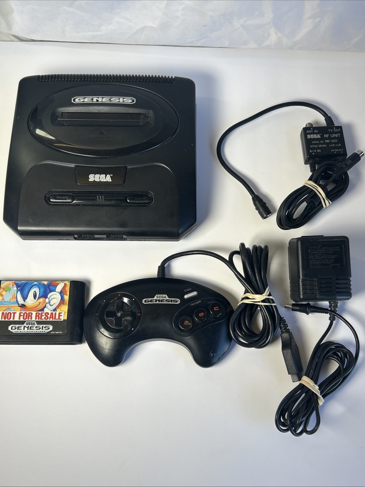 SEGA Genesis II 2 16MB Complete Console Bundle W Sonic Hedgehog All OEM
