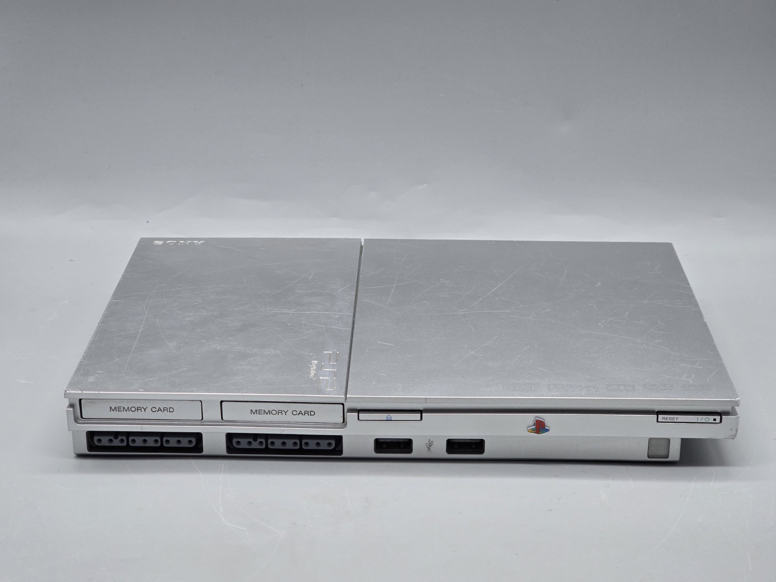 PlayStation 2 PS2 Slim Silver Console 1 Controller Cords Games Tested & Working