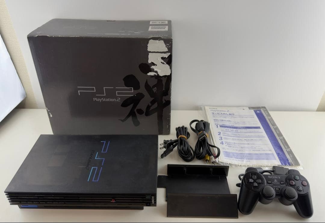 PS2 Zen Black SCPH-37000B Console Complete Boxed Sony Japan Tested
