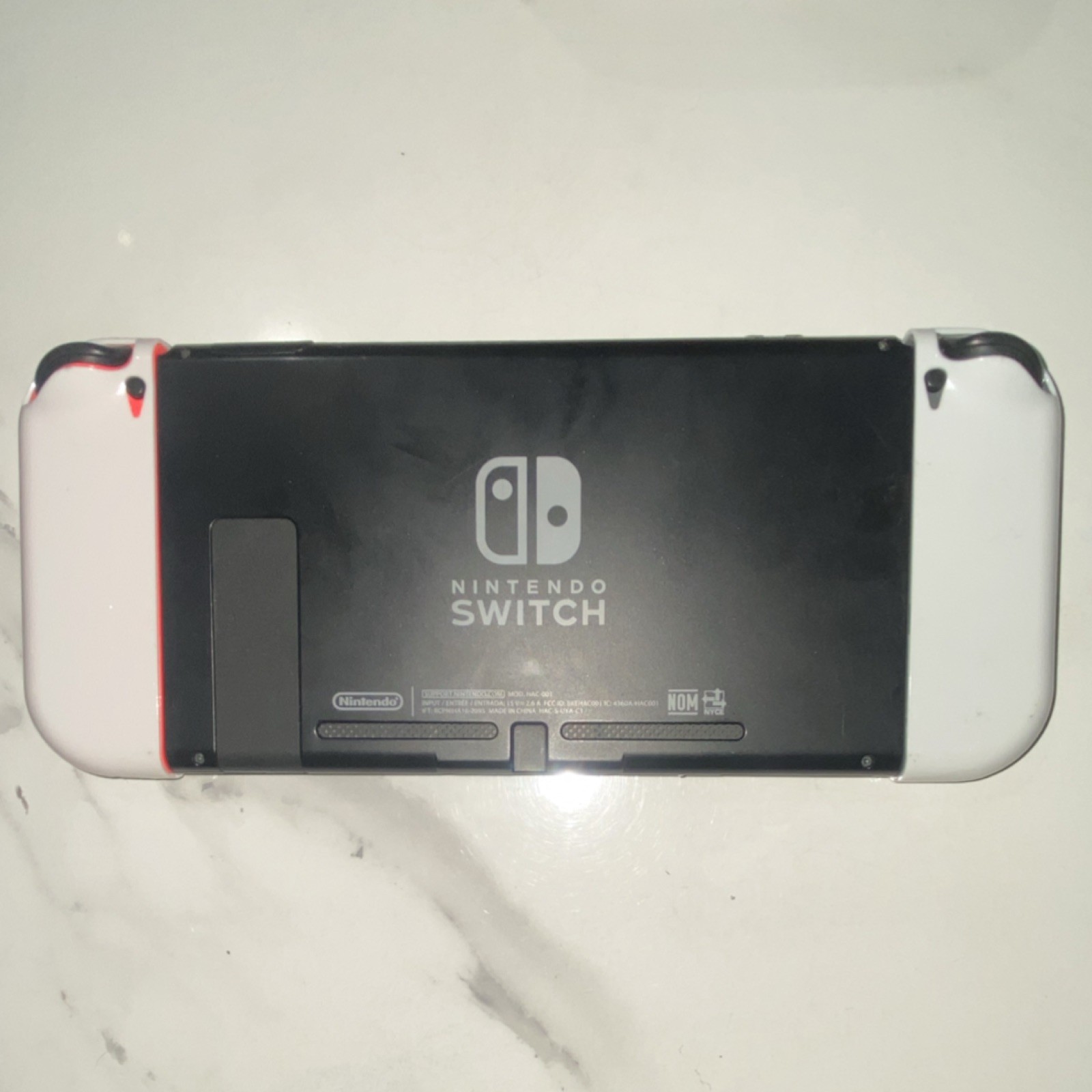 Nintendo Switch Console Black Custom White Gold Joy-Con Handheld USB-C