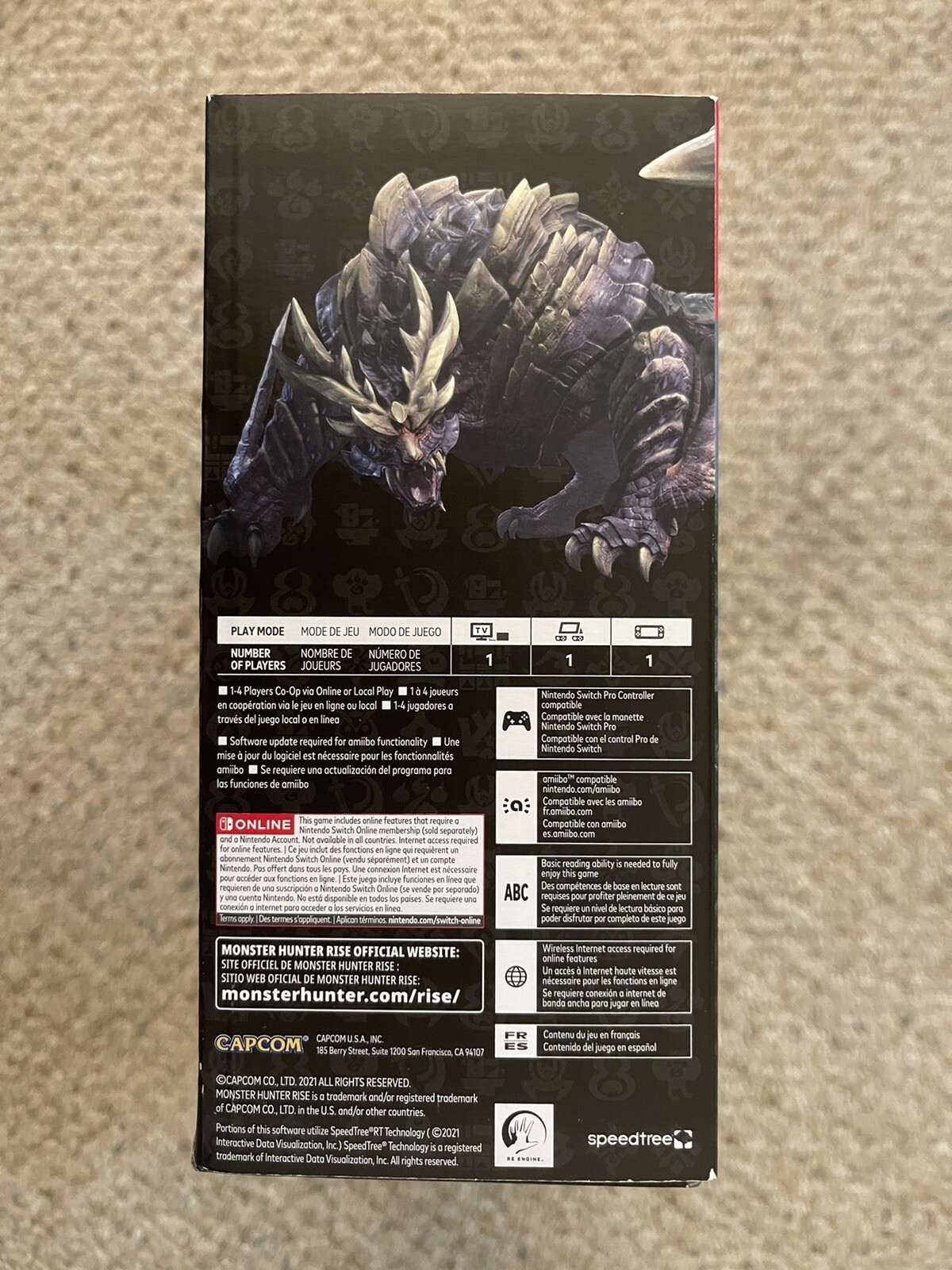 Nintendo Switch Console Monster Hunter Rise Deluxe Edition + Controller Bundle