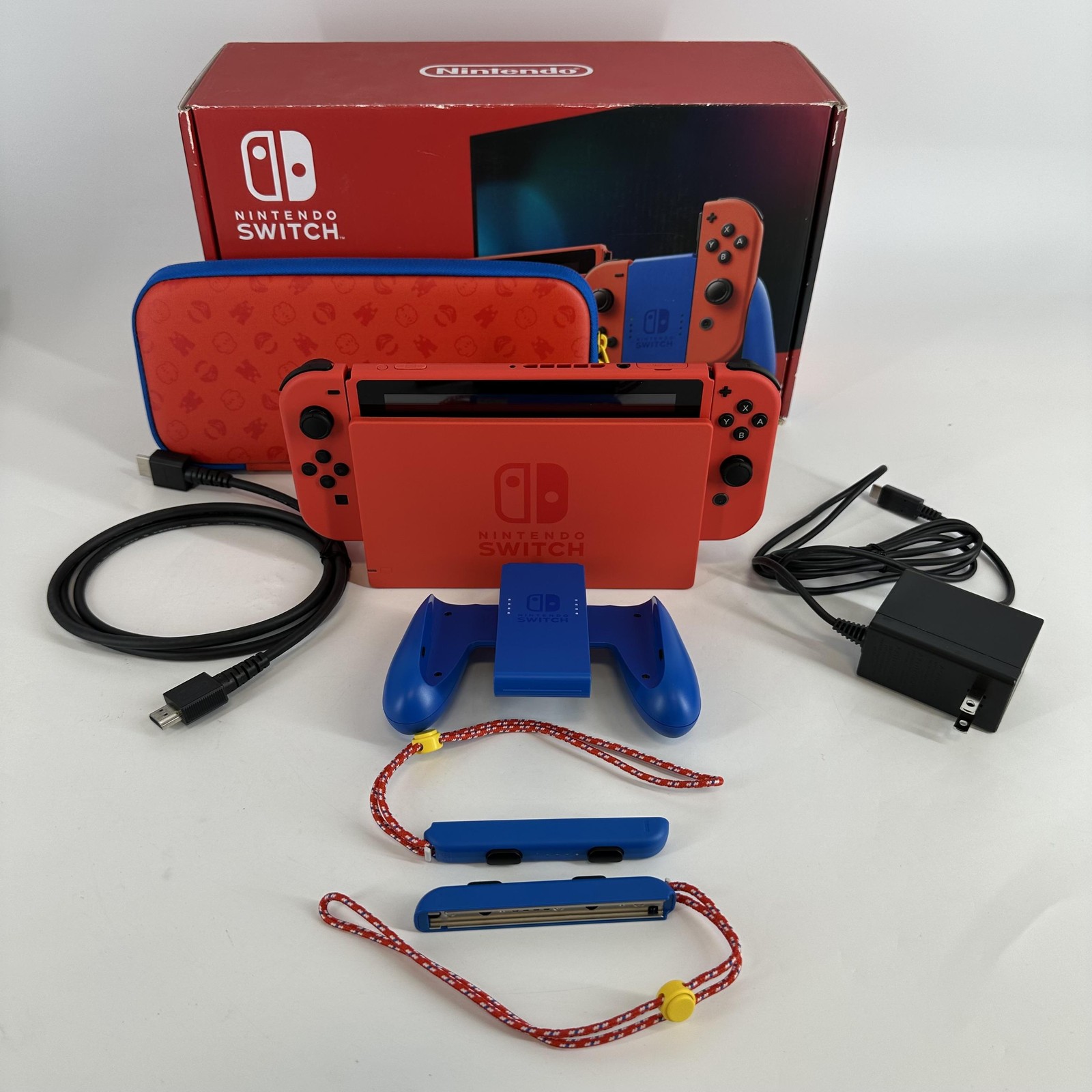 Nintendo Switch Mario Red + Blue Edition Handheld Console Red 32GB – Open Box