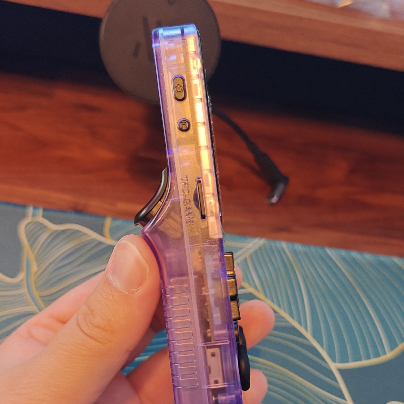 R36S Purple Transparent Handheld System Wi-Fi USB-C Headphone TONS OF GAMES