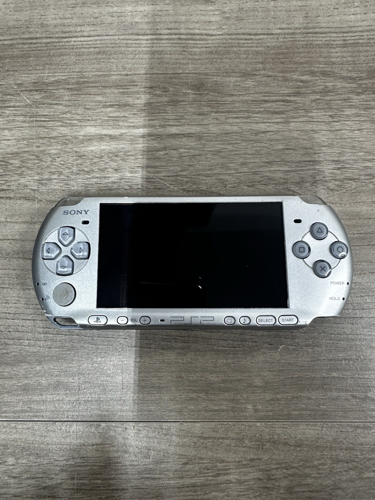 PSP-3001 Silver w/ Game-Memory Card, Charger, & Battery-Tested