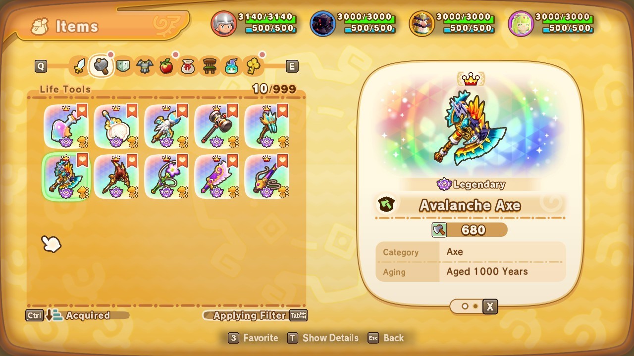 🛠️ Legendary Life Tools Set (All 9) – Fast Delivery – Fantasy Life i