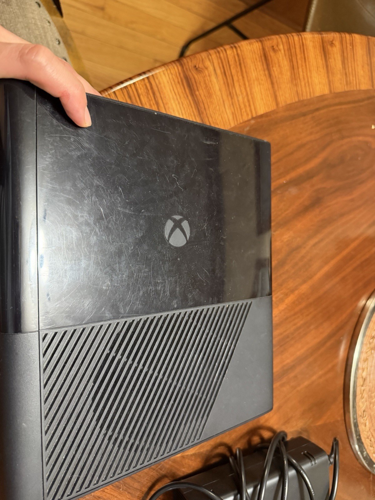 Microsoft Xbox 360 E 320GB (1538) Black Console, Cords, 5 Games, Bundle – Tested