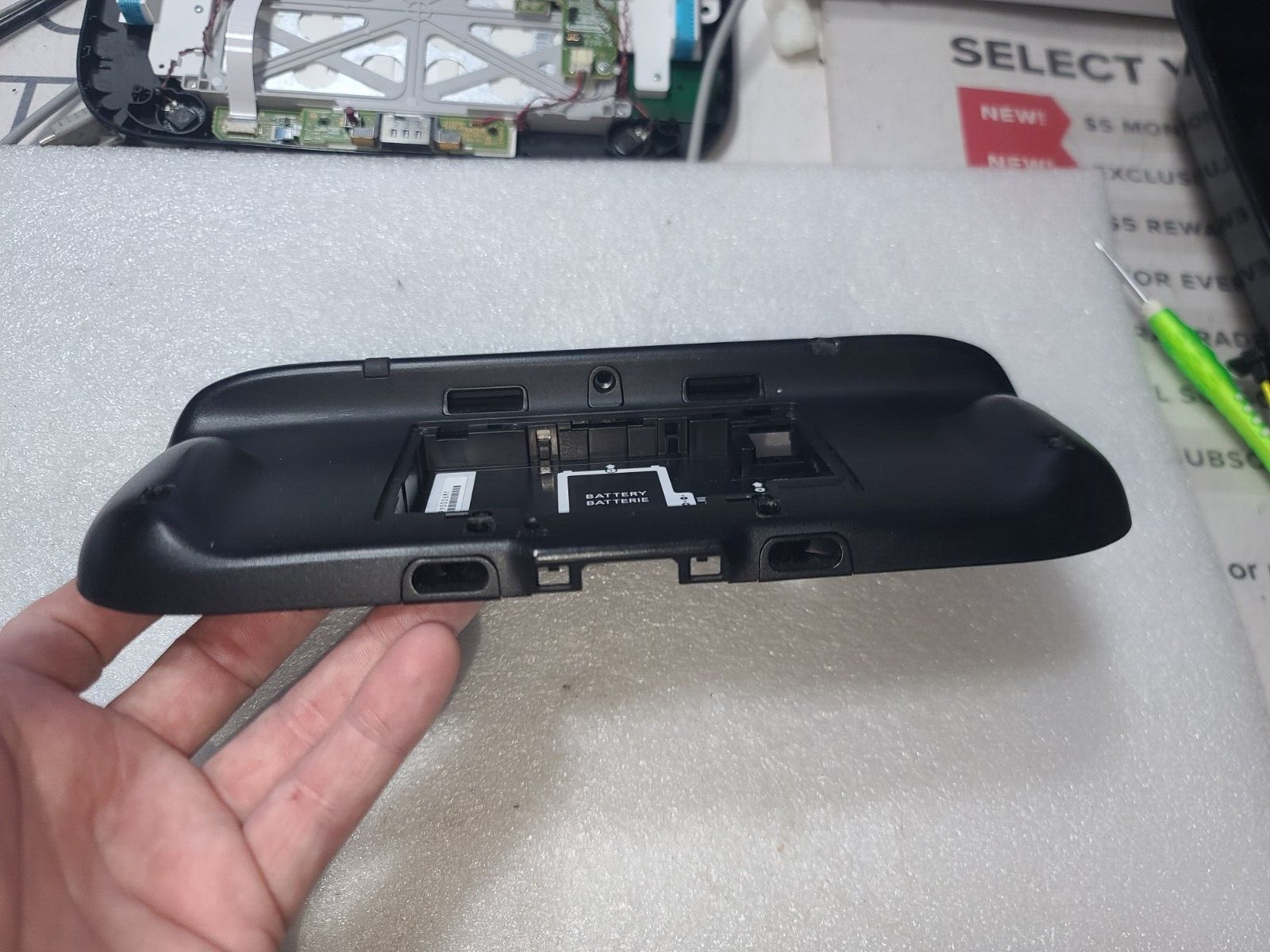Nintendo Wii U Black Gamepad EMPTY Back Cover ONLY-Just OK Cosmetic-READ ALL