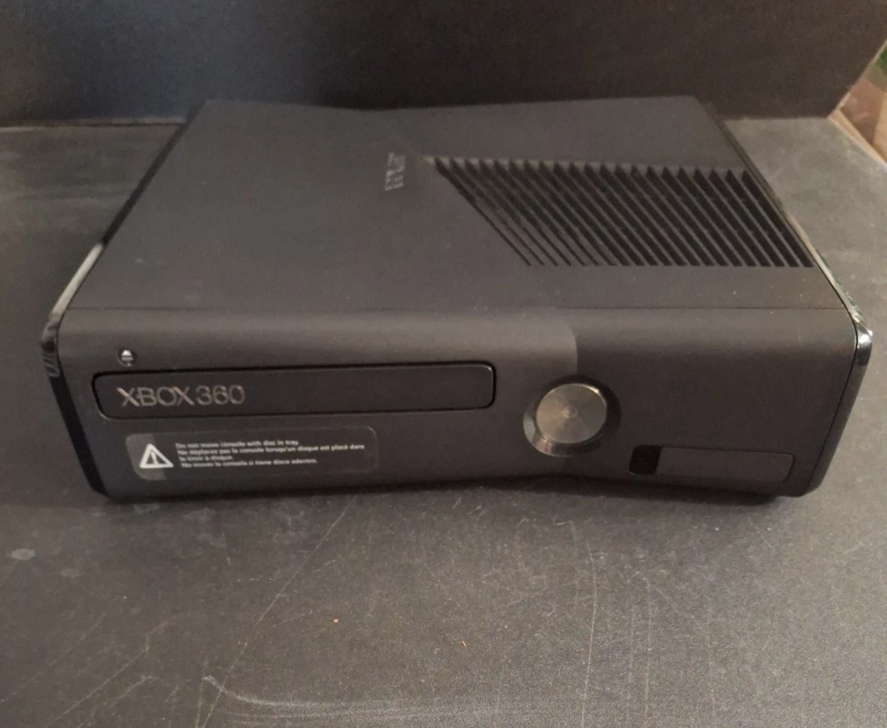 Xbox 360 S Console 4 GB Black With Controller & Cords Tested