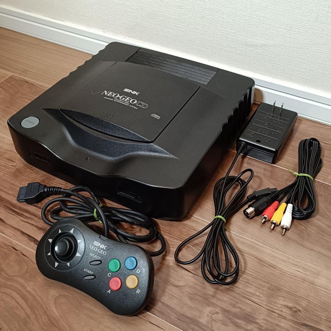 SNK NEOGEO CD Top Loading Console Controller AV Cable AC Adapter Japan Tested
