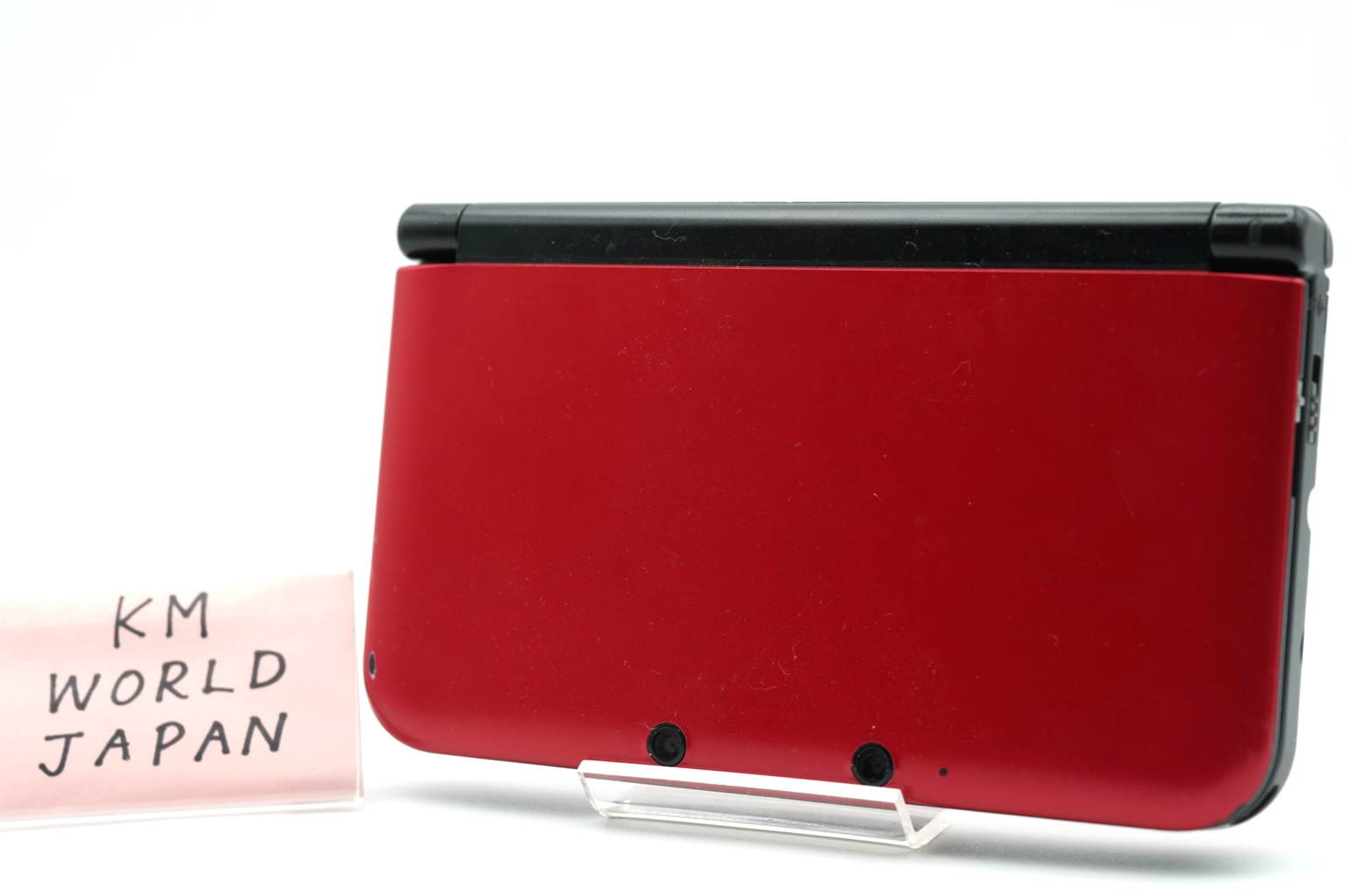 [ REGION FREE ] Nintendo 3DS XL LL Red Black Console [Rank B] English ok #001