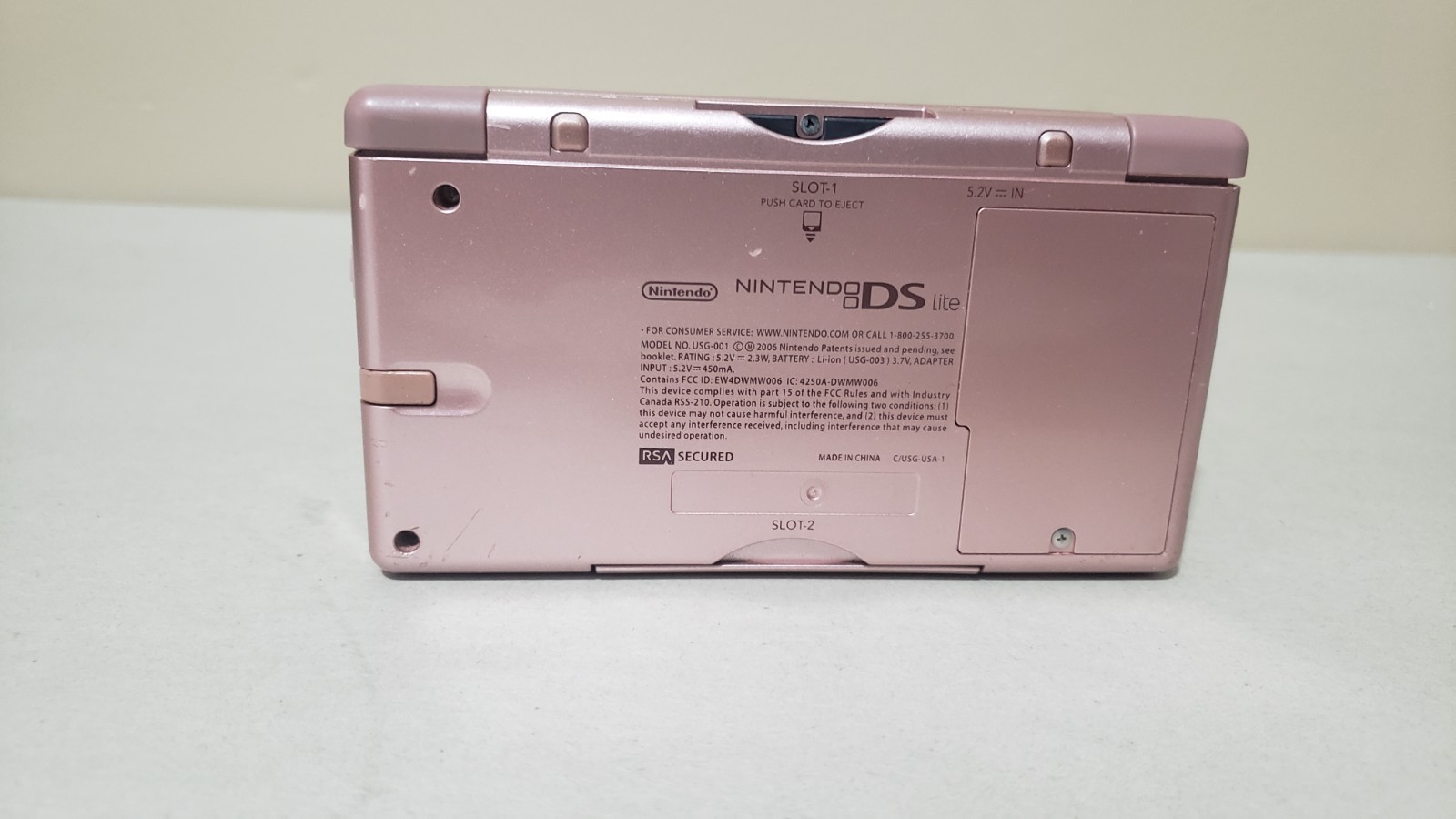 Nintendo DS Lite Metallic Rose Pink With Box and 20 games