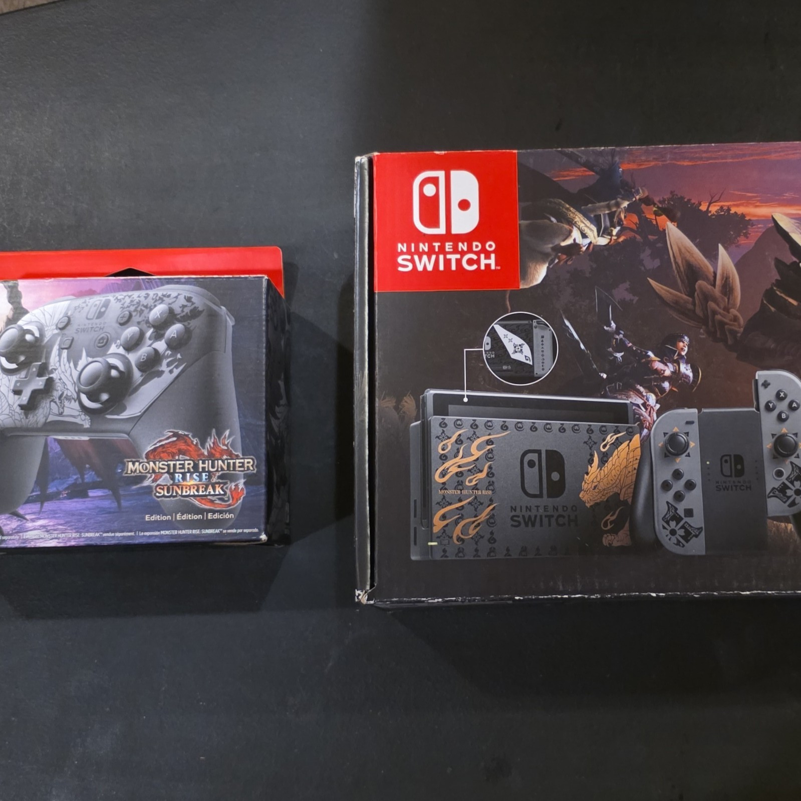 Nintendo Switch Monster Hunter Rise Edition 32GB 720p Bundle With Pro Controller