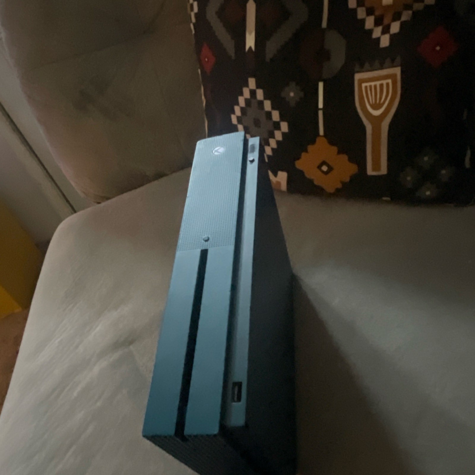 Microsoft Xbox One S Blue Console with Stickers HDMI USB Ethernet