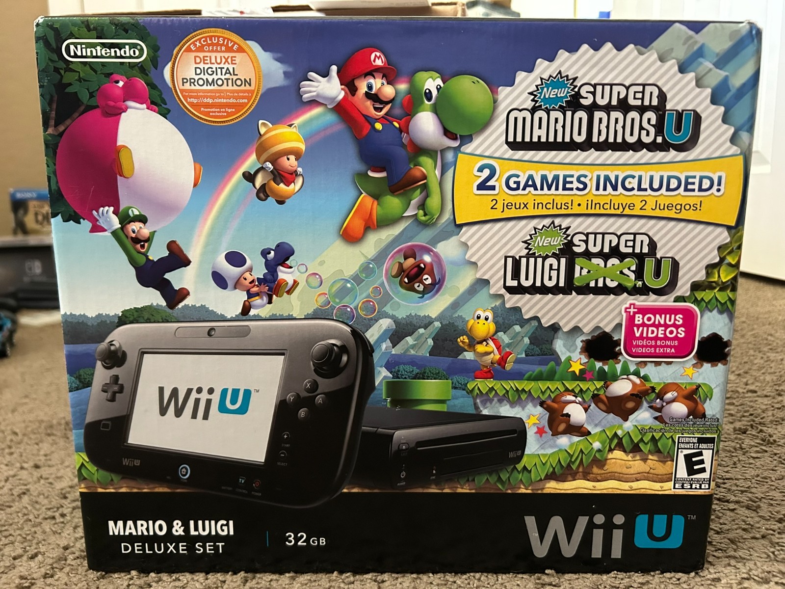 NEW Nintendo Wii U 32gb Console Mario & Luigi Deluxe Set Bundle System