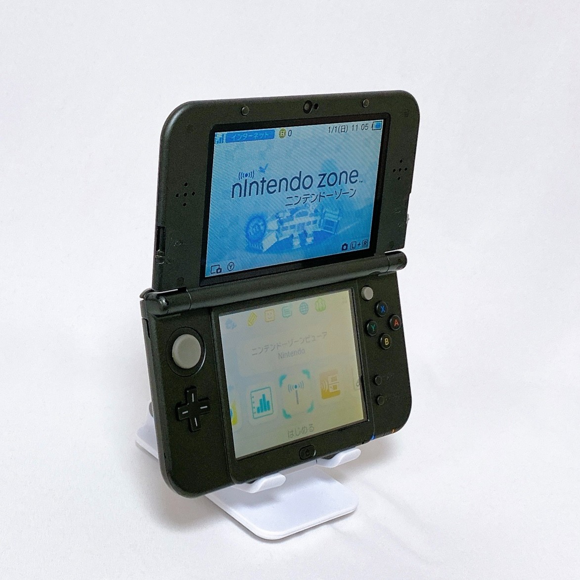【Top IPS】New Nintendo 3DS LL XL Metallic Black Console Stylus Japan Tested Rare