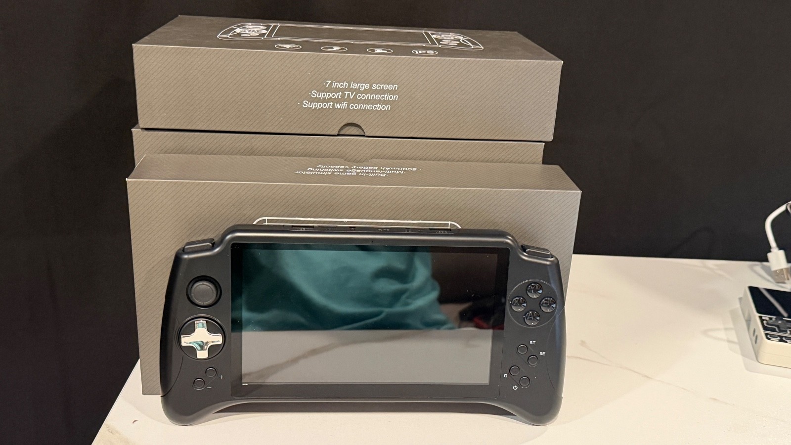 7 inch large screen PowKiddy arcade handheld with IPS (no games)