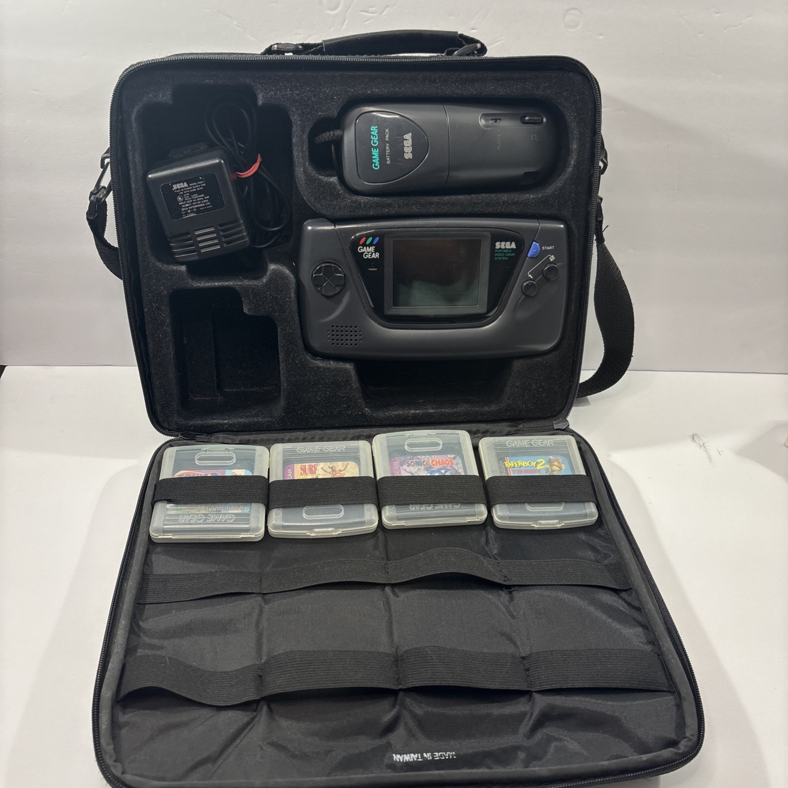 sega game gear bundle 4 Games And Accessories Working