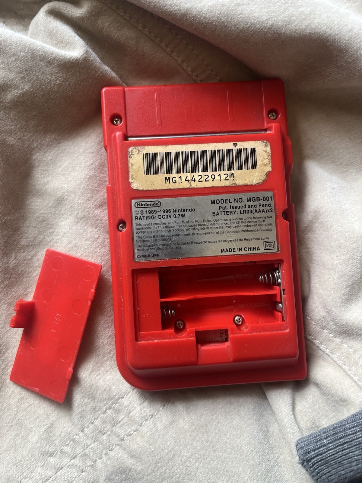 Nintendo Game Boy Pocket – Red Untested