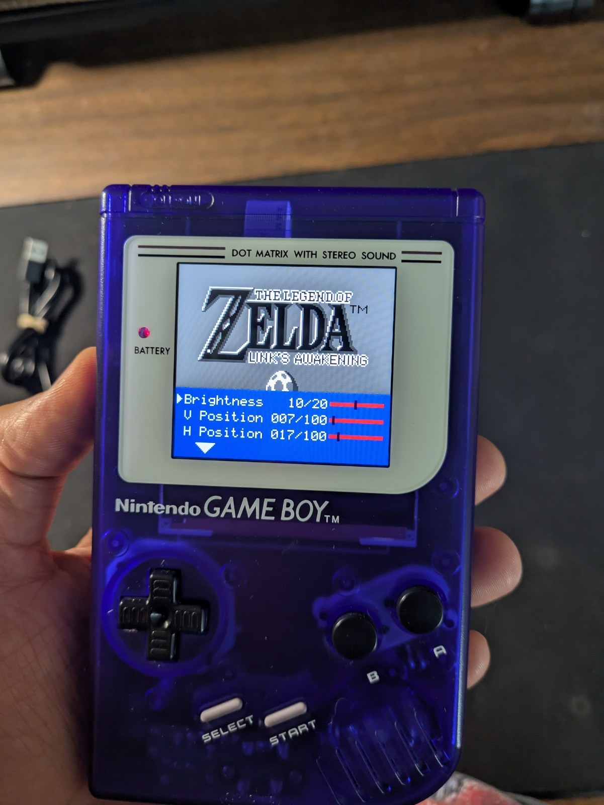 Nintendo Game Boy IPS Backlit LCD Screen Purple Shell USB-C Rechargeable Upgrade