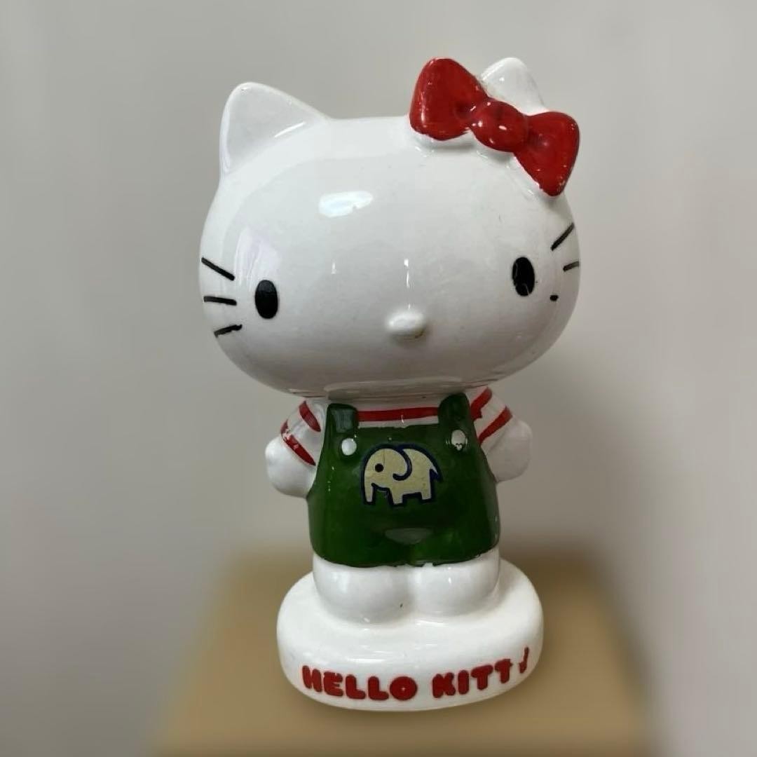 Hello Kitty Ceramic Coin Bank 1976 Sanrio Japan Retro