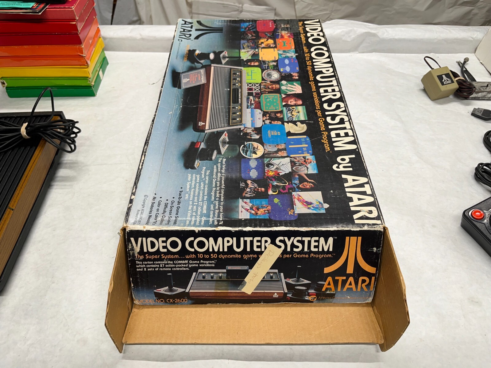 1977 ATARI VCS Launch Console System Heavy Sixer Original Box + CX-10 Gatefold