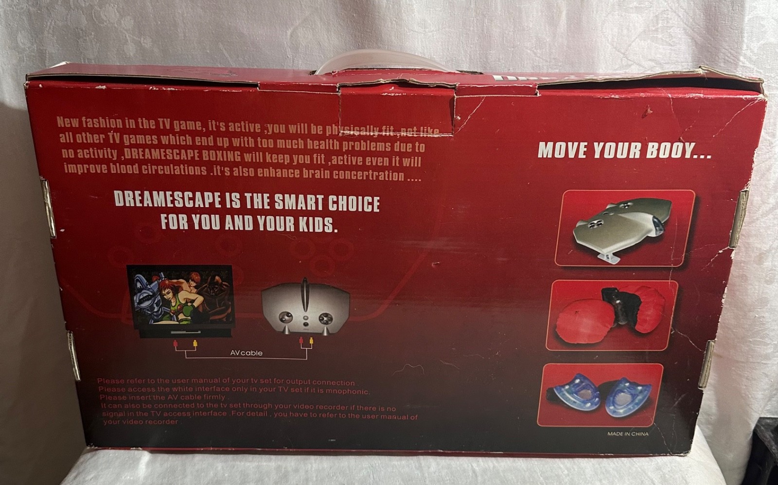 Vintage TV boxing exercise and gym By DreamEscape never used b