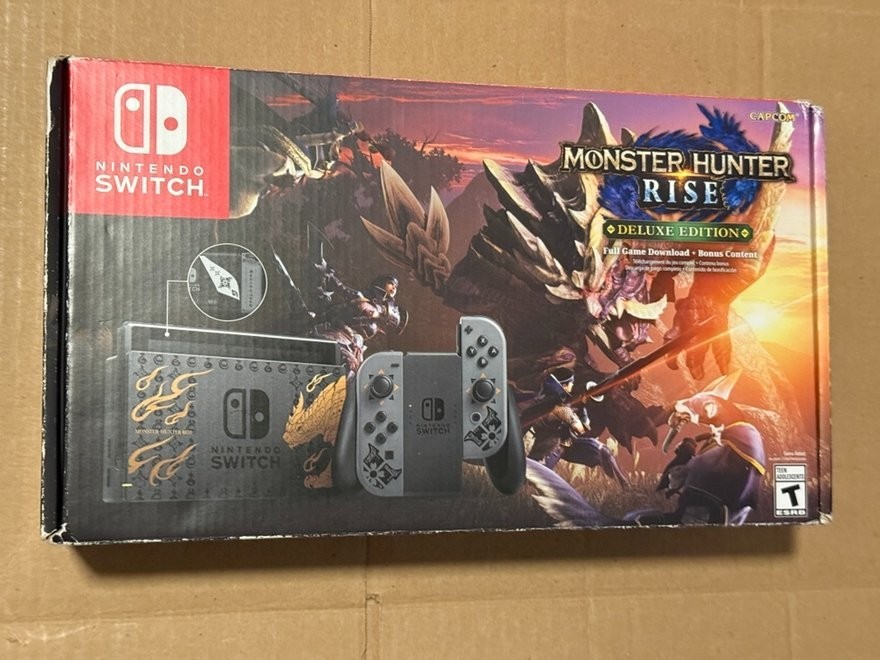 Nintendo Switch Monster Hunter Rise Deluxe Limited Edition Bundle OPEN BOX