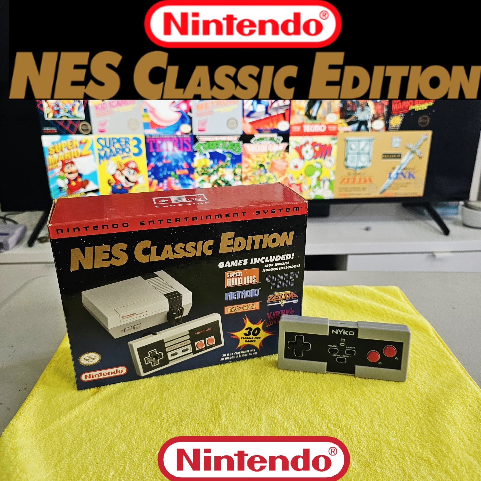 Nintendo NES Classic Edition Console + Nyko Wireless Controller- Fully Loaded