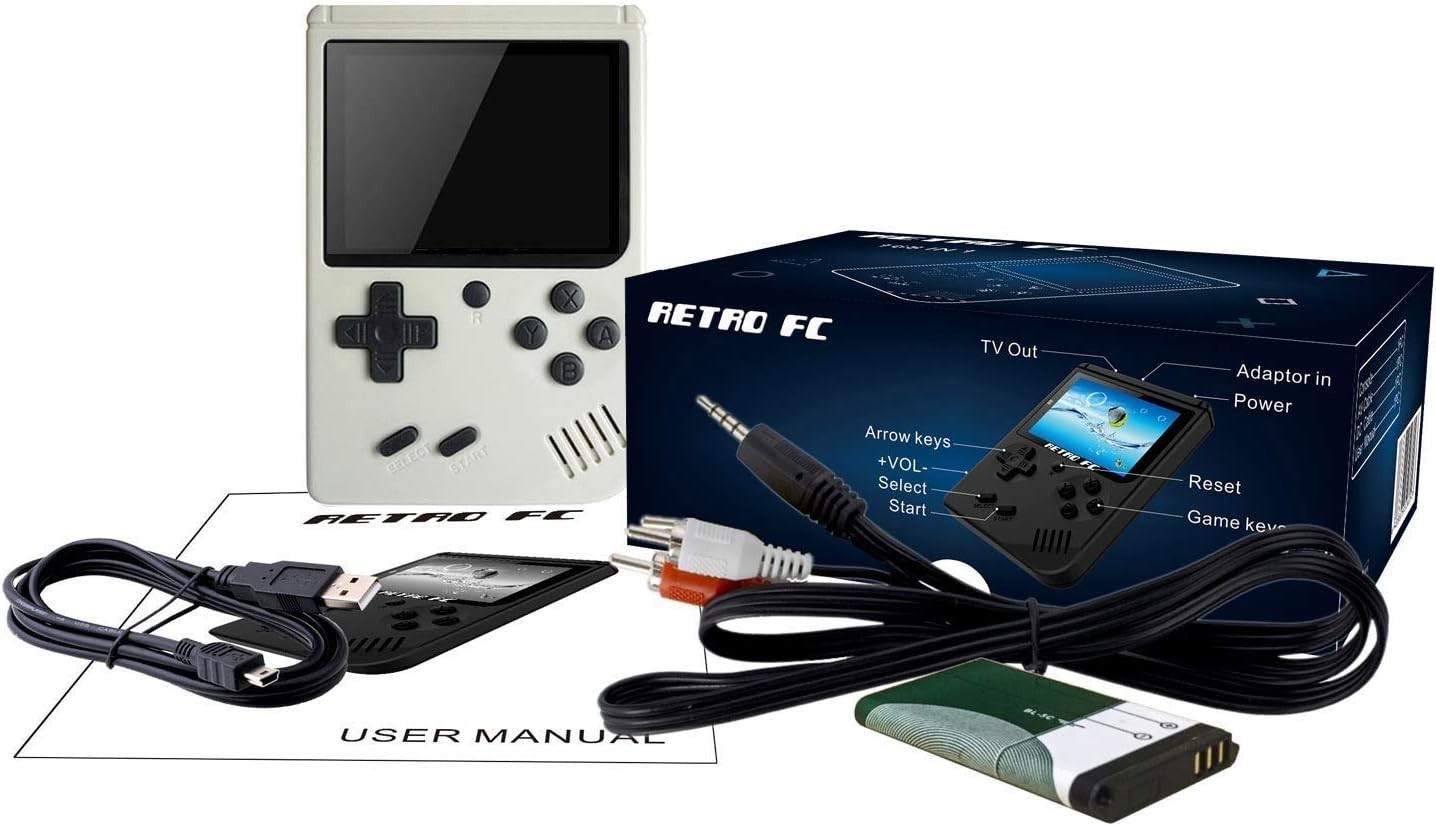 Compact Retro Gaming Console – 168 NES Games, Portable & TV Play Experience
