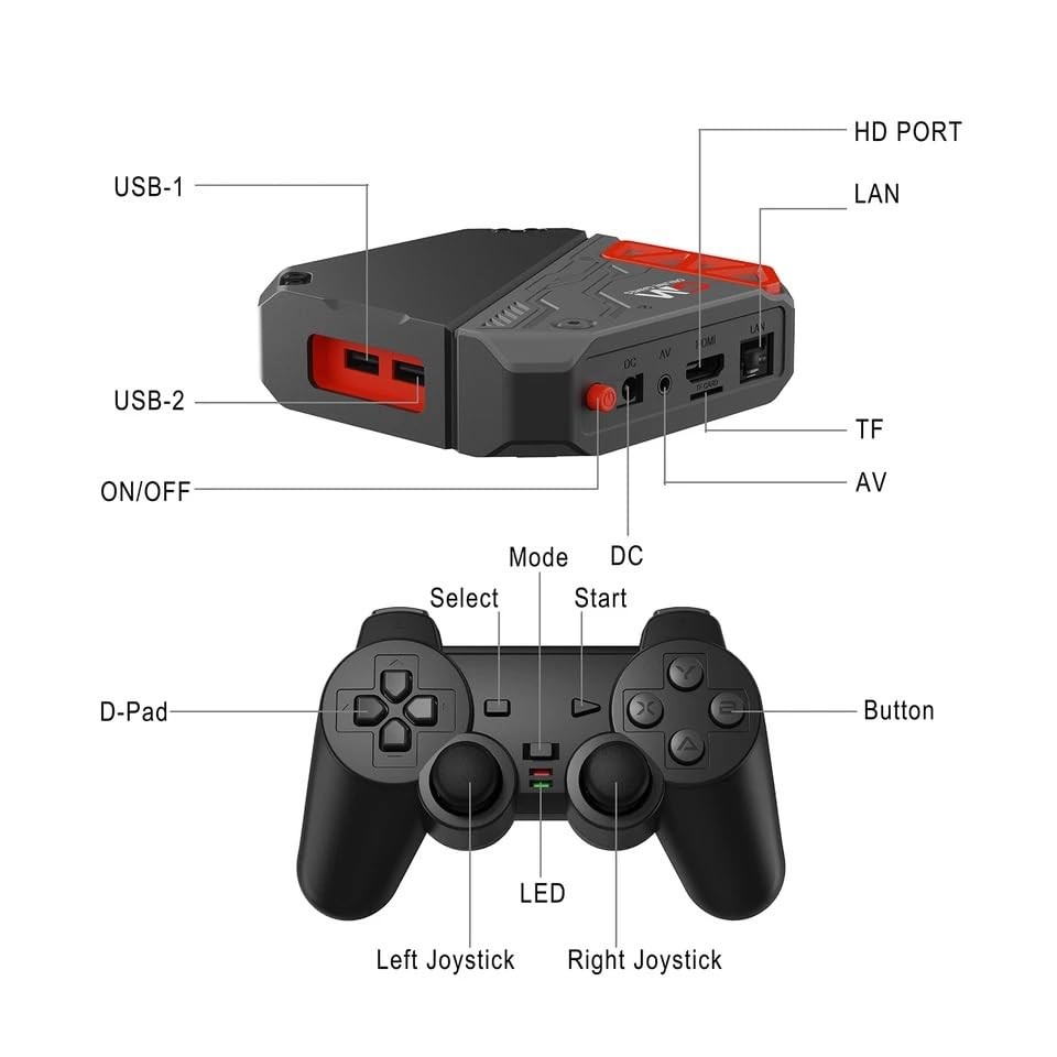 Game Console with 30 Licensed Classic Games – HDMI Plug & Play TV Game Box wi…