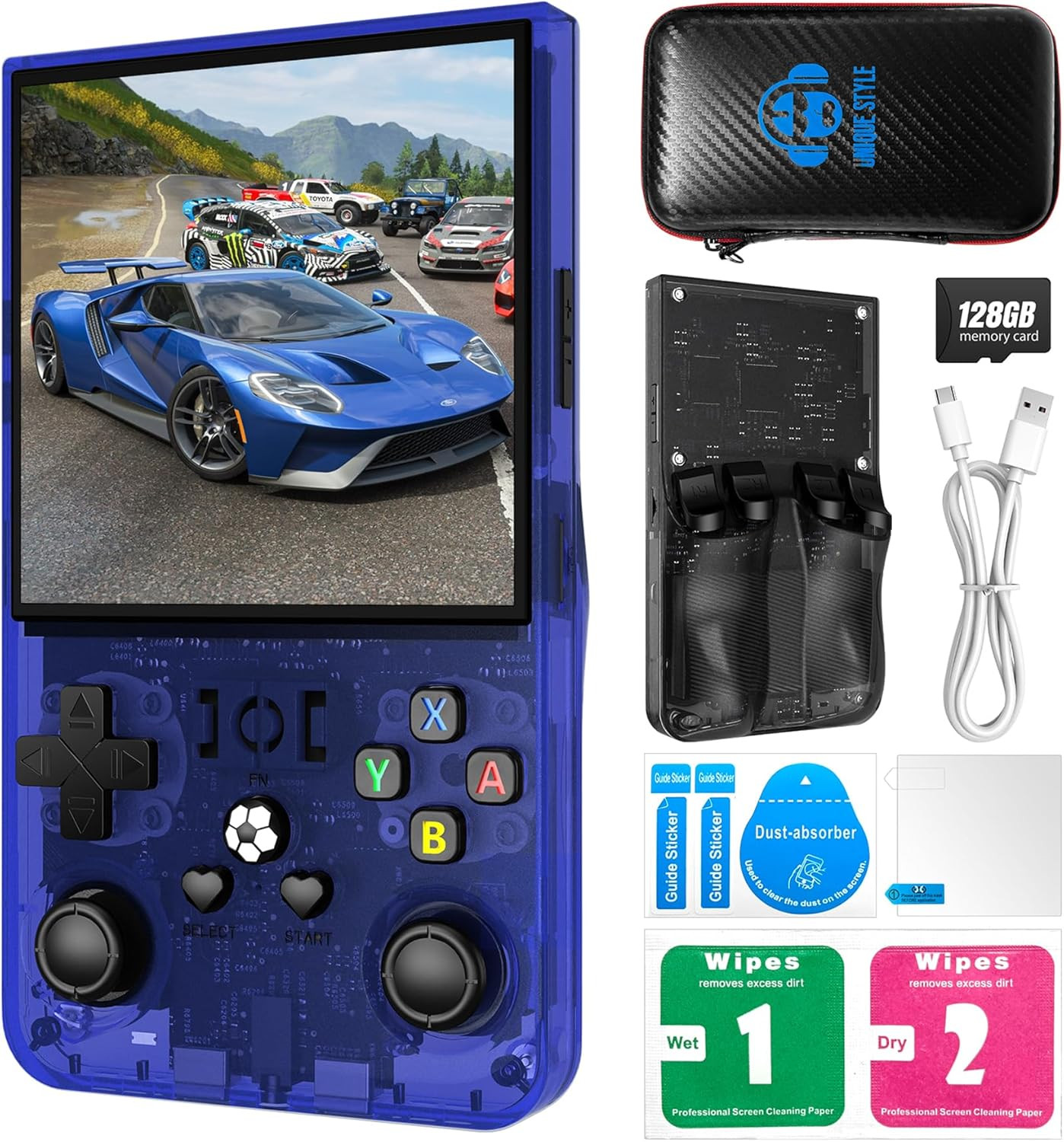 R36MAX Retro Handheld Game Console, 4.0 Inch 720X720 IPS Screen, 64GB Built-In 1