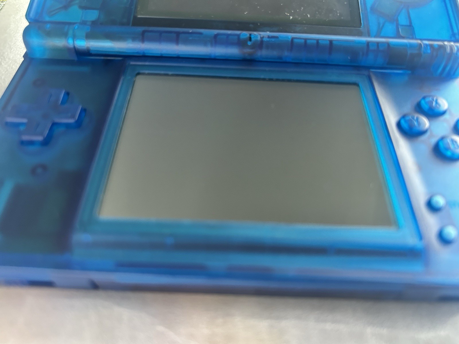 Nintendo DS Lite CUSTOM TRANSPARENT OCEAN BLUE – MINT CONDITION