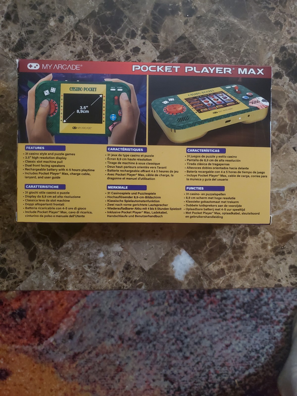 MY ARCADE POCKET PLAYER MAX PORTABLE GAMING SYSTEM OVER 30 Casino Style Games