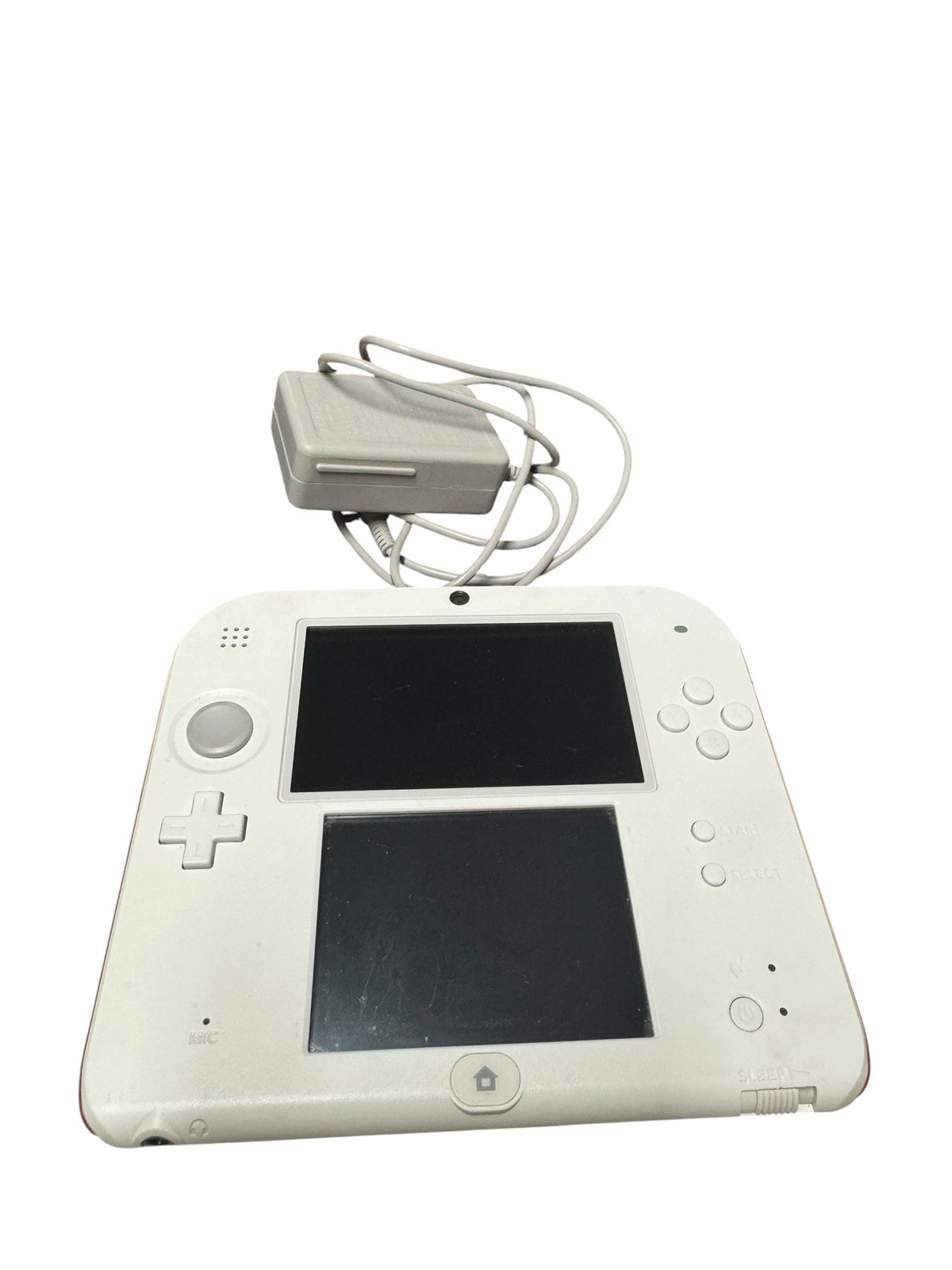 Nintendo 2DS Launch Edition White & Red Handheld System (Tested & Working)