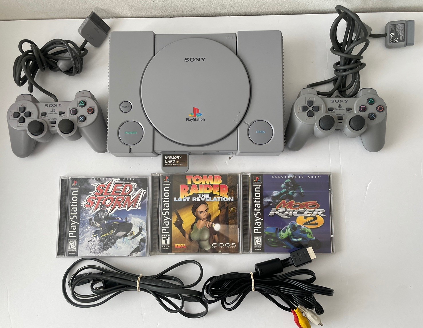 Sony PlayStation 1 Console PS1 SCPH-7501 Bundle w/ Games – Fully Tested CLEAN