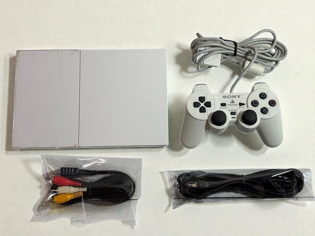 PS2 main unit ceramic white SCPH-90000CW Good Condition Tested From Japan