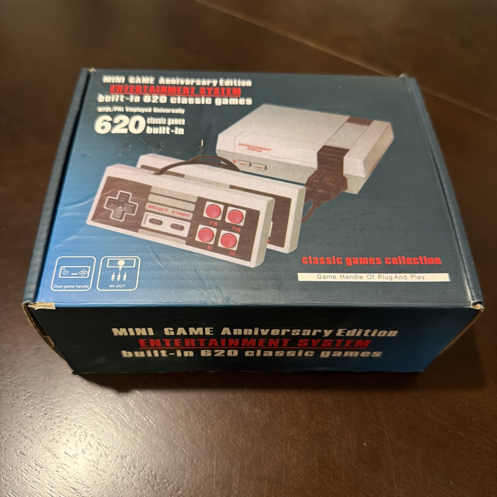 Mini NES Gaming Console W/ 620 Nintendo & Atari Games – Anniversary Edition Open