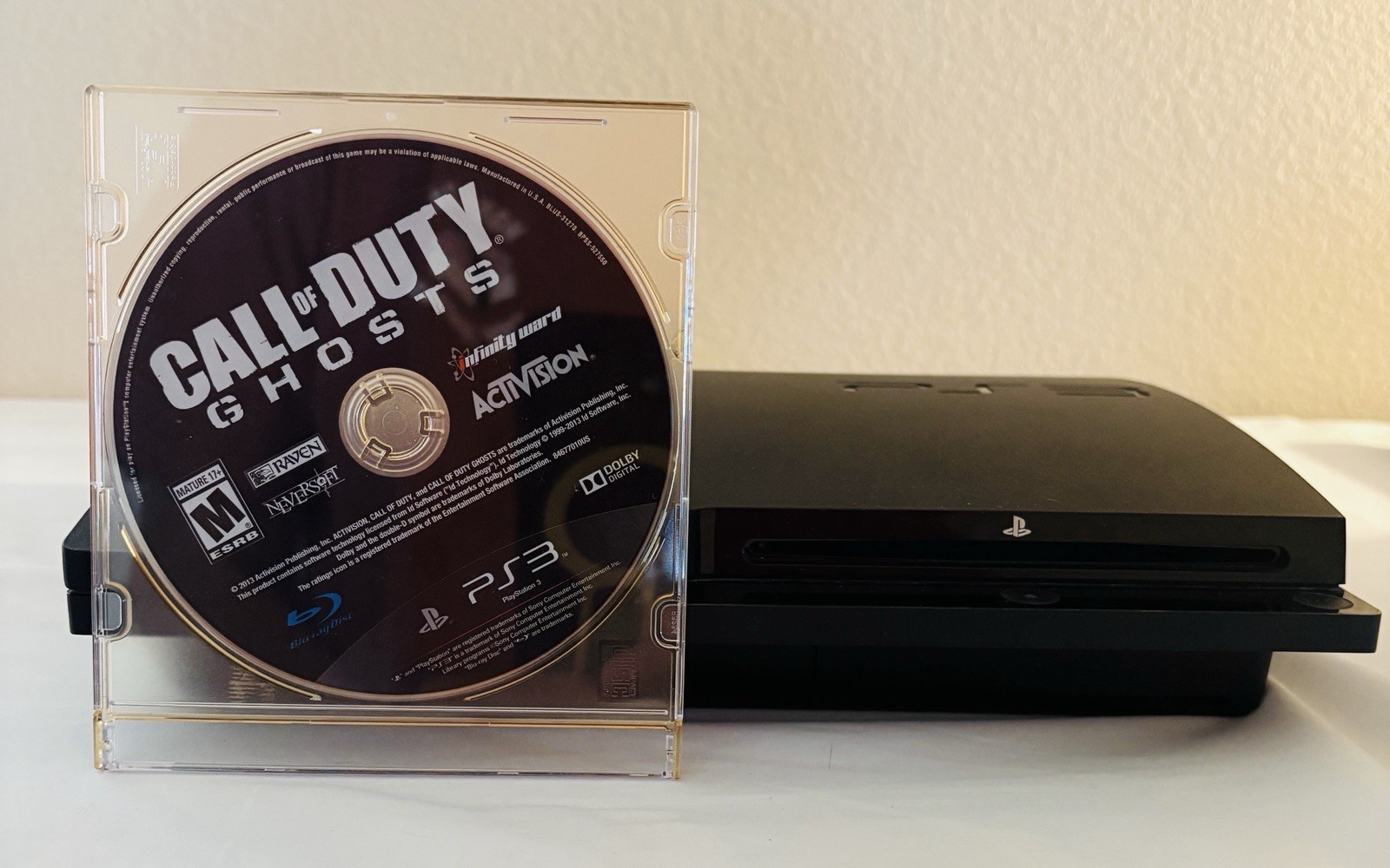 Sony PS3 Slim 320GB CECH-3001B, 2 Genuine Sony DualShock 3 Controllers, Clean