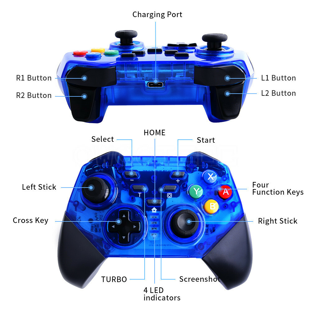Owootecc Wireless Game Controller Bluetooth Gamepad for Nintendo Switch,PC,Mac
