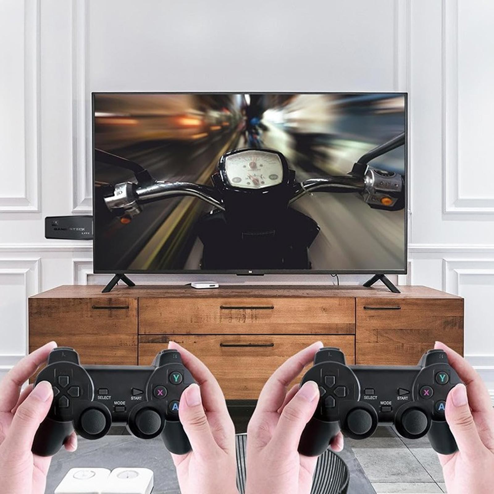 New Portable Game Stick Console & Wireless Controllers Game Stick Lite 4K,Retro