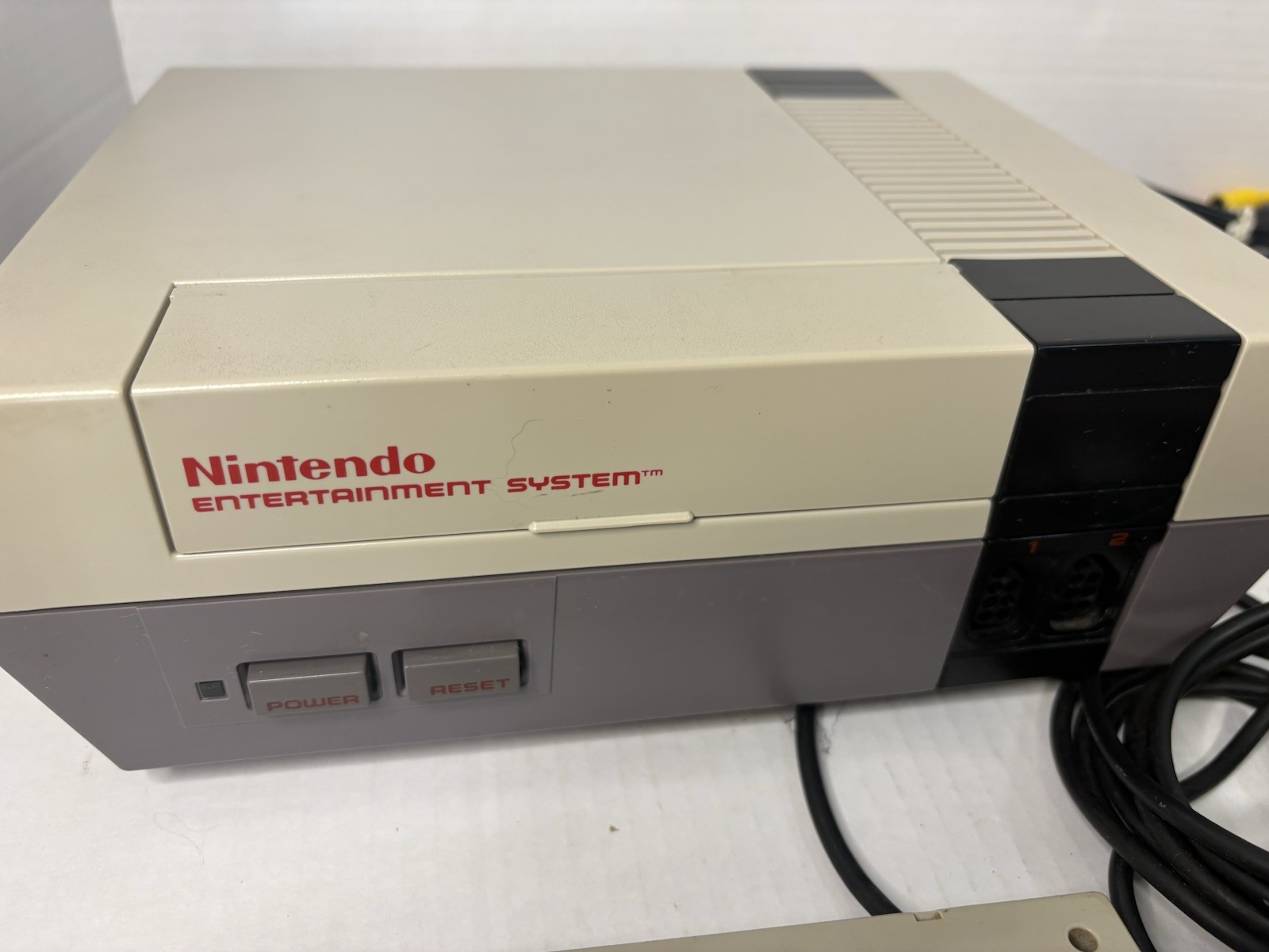 Original Nintendo NES-001 Console Bundle OEM Controller Cords 3 Games – Tested