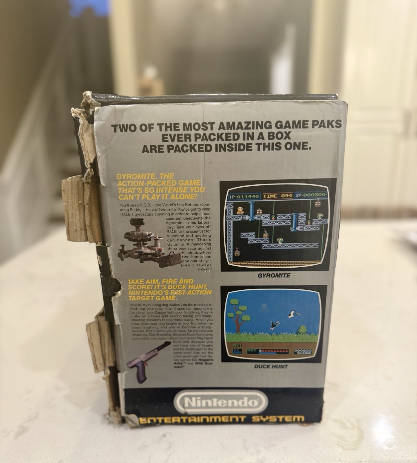 NES Nintendo Deluxe Set EMPTY Box NO Styrofoam Tray or Inserts – Box Only!