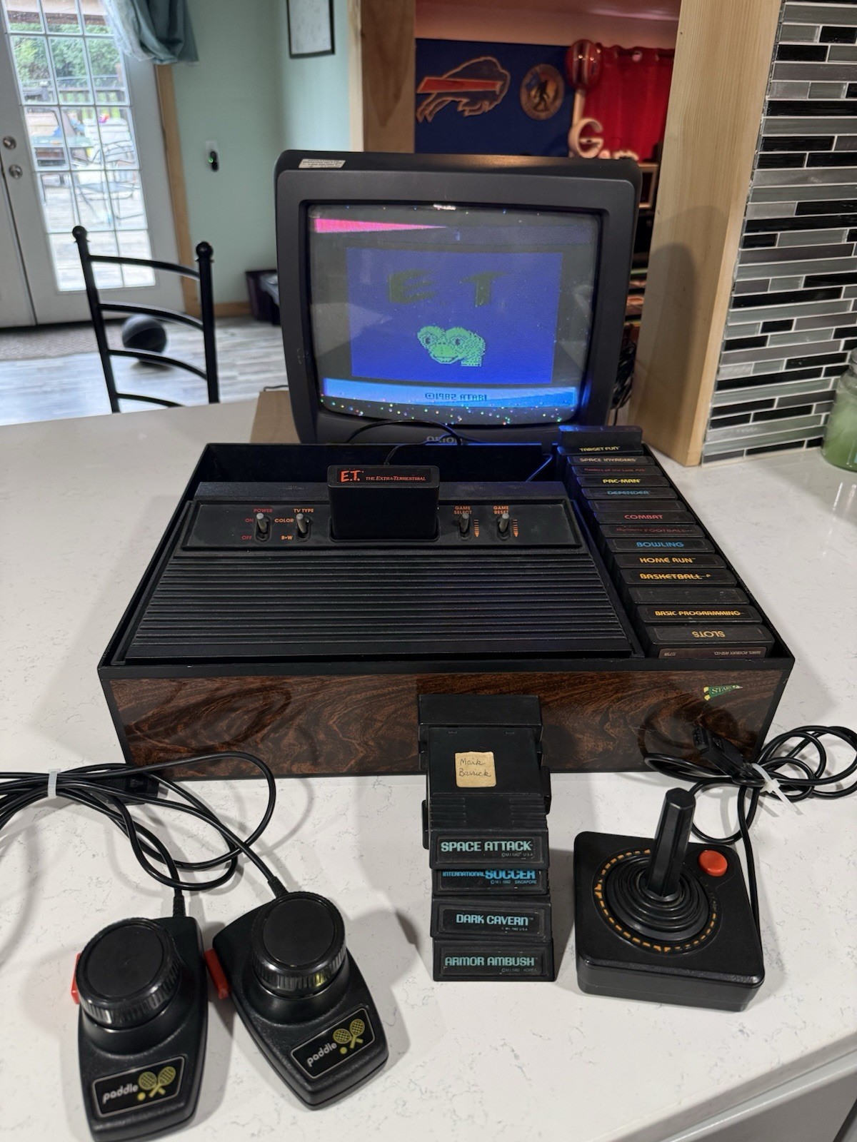 Atari 2600 Vader Console Tested Working W Case Joystick Paddles 19 Games