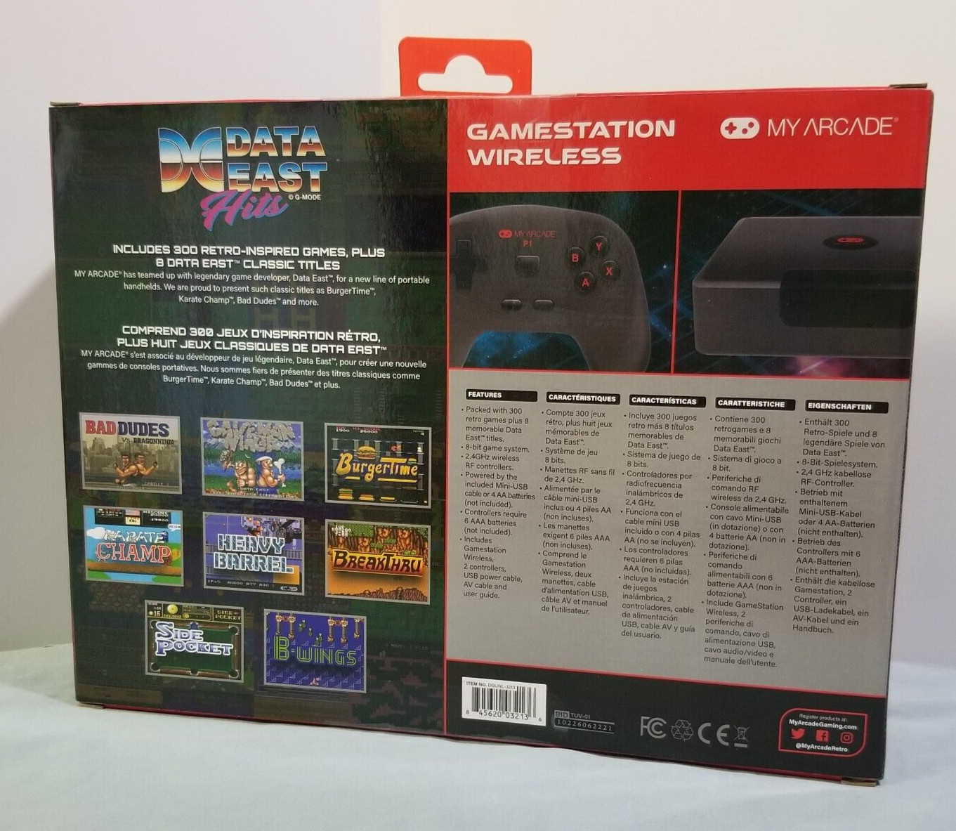 Date East Gamestation Wireless 300 Games Plug ‘N Play Console B-Wings Bad Dudes