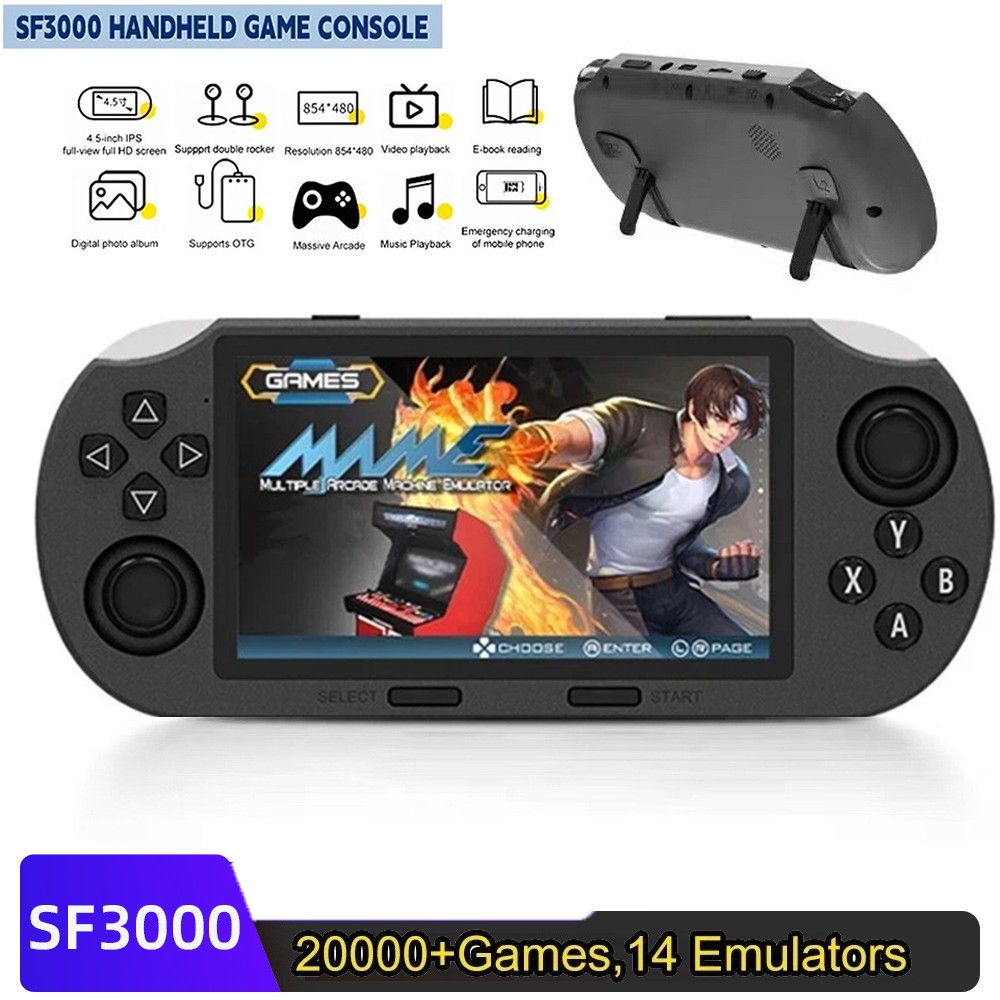SF3000 Retro Game Handheld Console IPS Player Emulator 4.5 Inch With 20000 Games